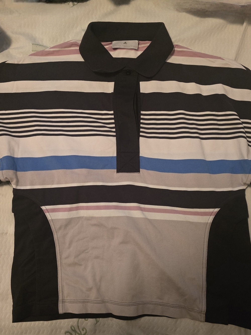Adidas By Stella McCartney Striped Polo Shirt